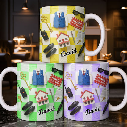 Perfect Gift For Real Estate Professionals - Personalized Custom Coffee Mug - JBS080_MG