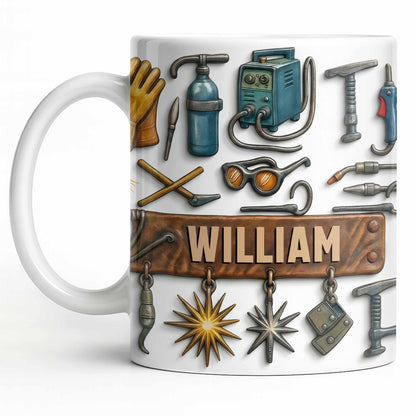 Celebrate Experience And Craftsmanship With Tools And Welding Equipment - Personalized Custom Coffee Mug - JBS082_MG