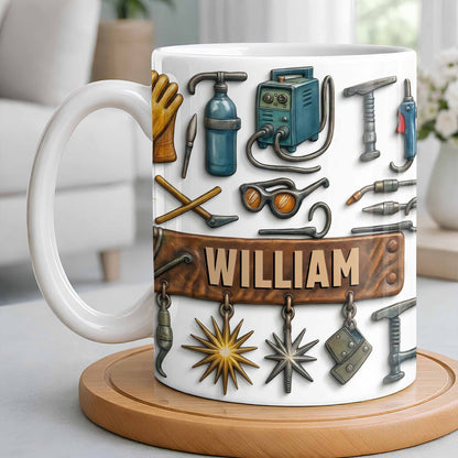 Celebrate Experience And Craftsmanship With Tools And Welding Equipment - Personalized Custom Coffee Mug - JBS082_MG