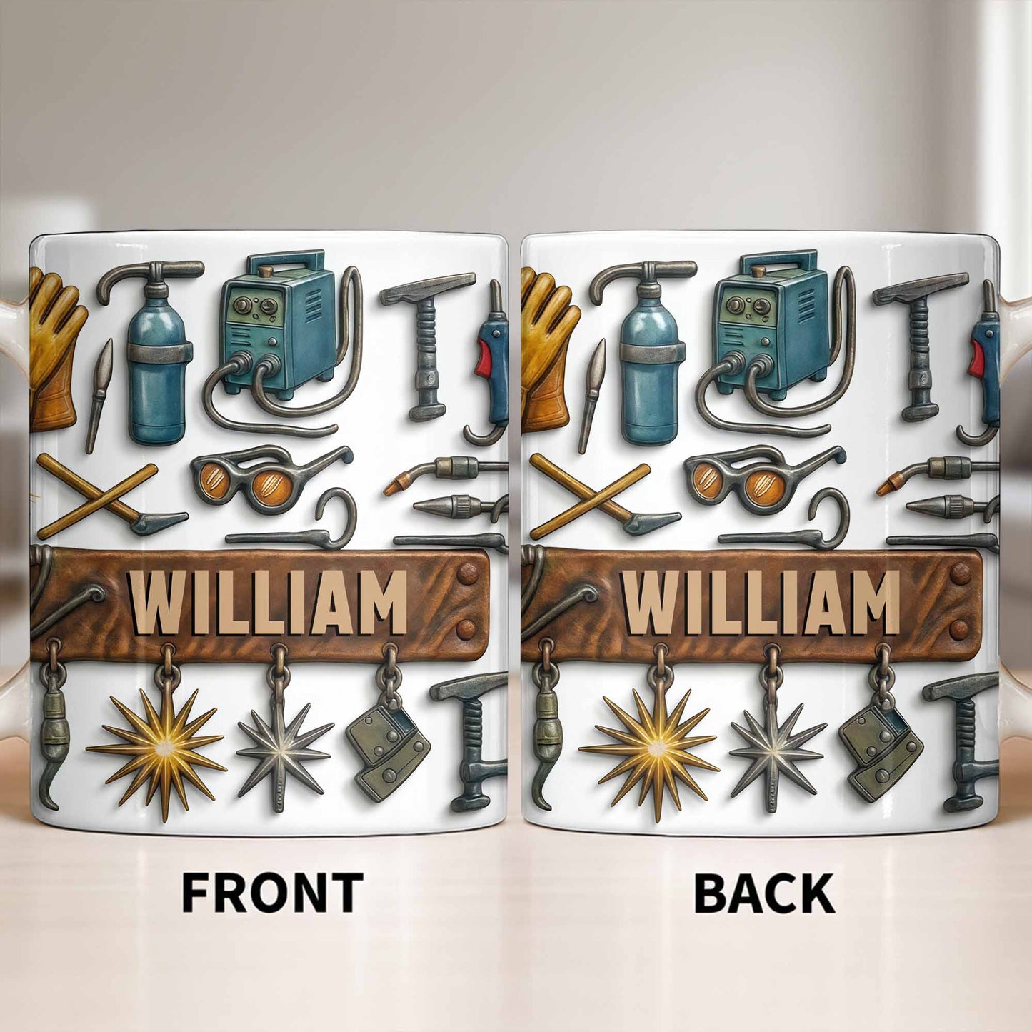 Celebrate Experience And Craftsmanship With Tools And Welding Equipment - Personalized Custom Coffee Mug - JBS082_MG