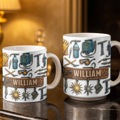 Celebrate Experience And Craftsmanship With Tools And Welding Equipment - Personalized Custom Coffee Mug - JBS082_MG