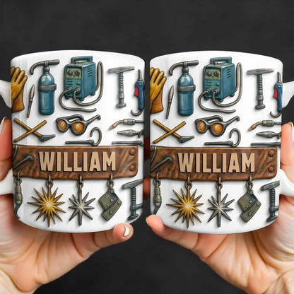 Celebrate Experience And Craftsmanship With Tools And Welding Equipment - Personalized Custom Coffee Mug - JBS082_MG