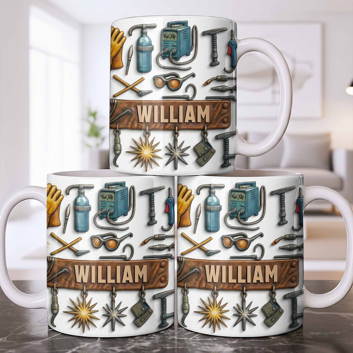 Celebrate Experience And Craftsmanship With Tools And Welding Equipment - Personalized Custom Coffee Mug - JBS082_MG