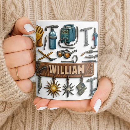 Celebrate Experience And Craftsmanship With Tools And Welding Equipment - Personalized Custom Coffee Mug - JBS082_MG