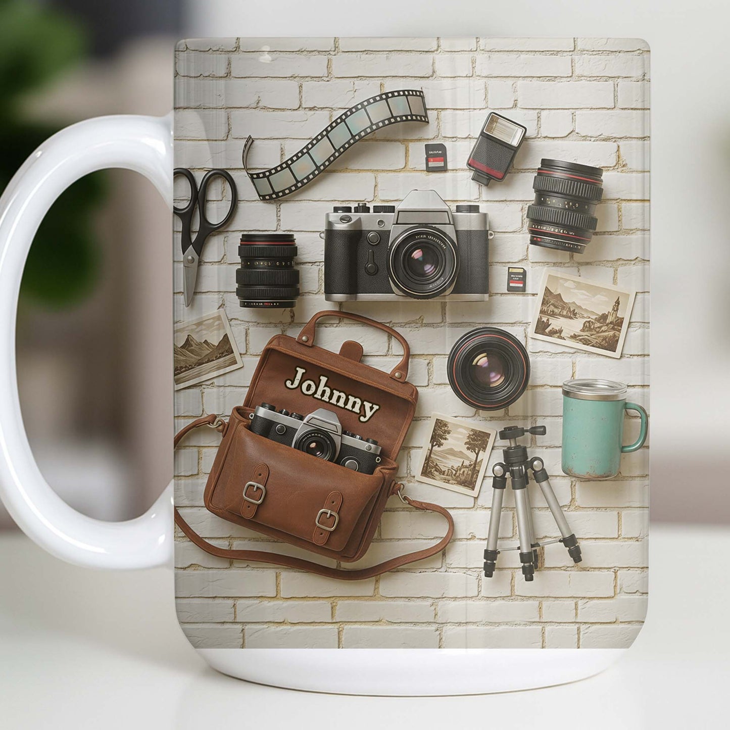 Capture The Moment With Classic Camera And Accessories - Personalized Custom Coffee Mug - JBS083_MG