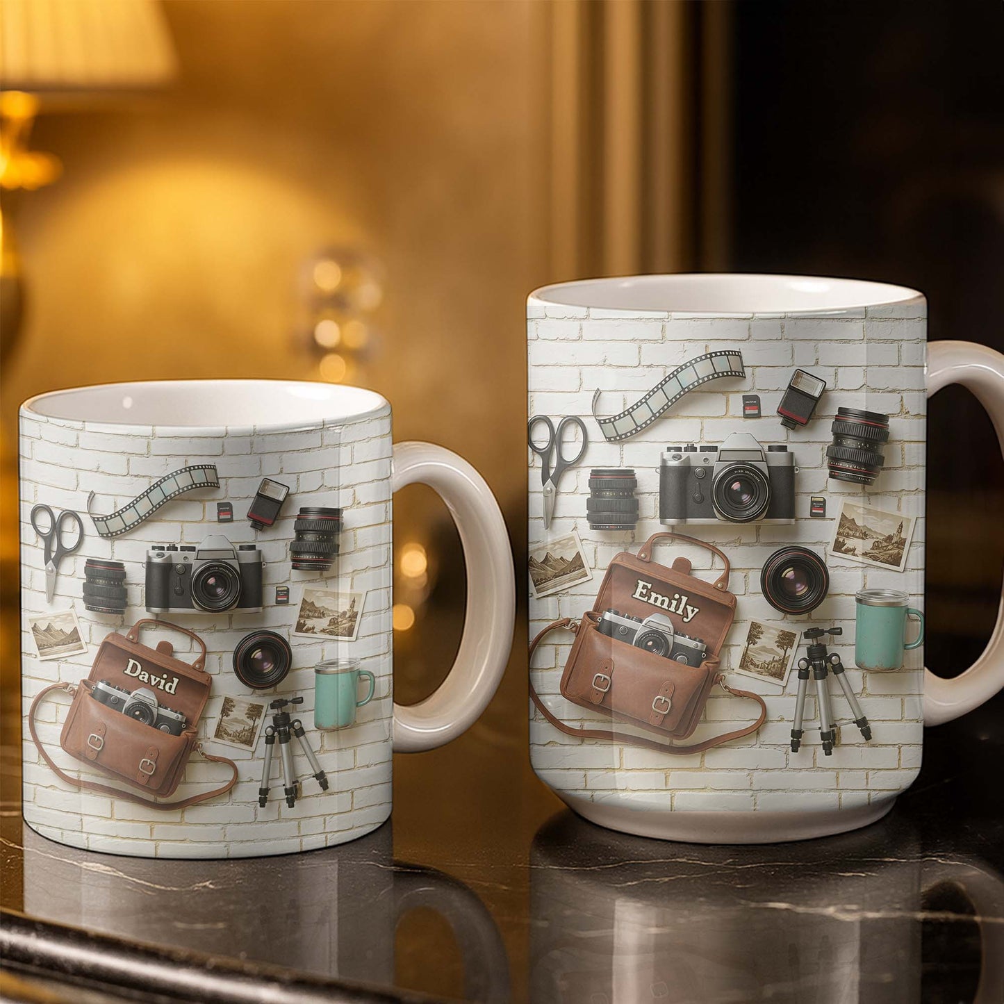 Capture The Moment With Classic Camera And Accessories - Personalized Custom Coffee Mug - JBS083_MG