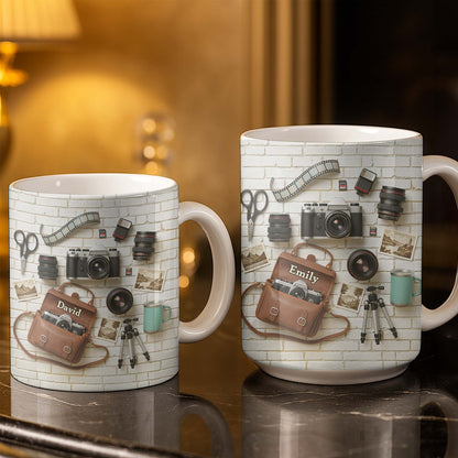 Capture The Moment With Classic Camera And Accessories - Personalized Custom Coffee Mug - JBS083_MG