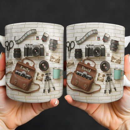 Capture The Moment With Classic Camera And Accessories - Personalized Custom Coffee Mug - JBS083_MG