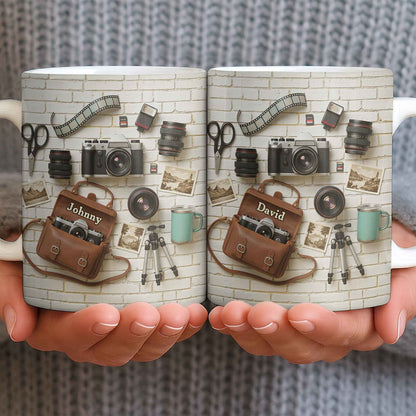 Capture The Moment With Classic Camera And Accessories - Personalized Custom Coffee Mug - JBS083_MG