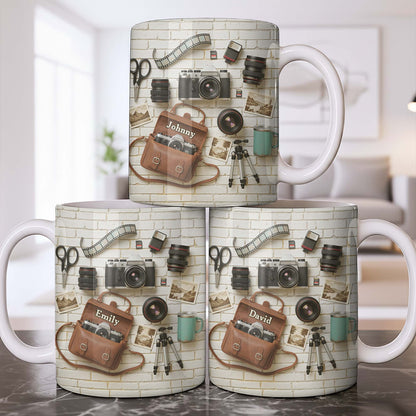 Capture The Moment With Classic Camera And Accessories - Personalized Custom Coffee Mug - JBS083_MG