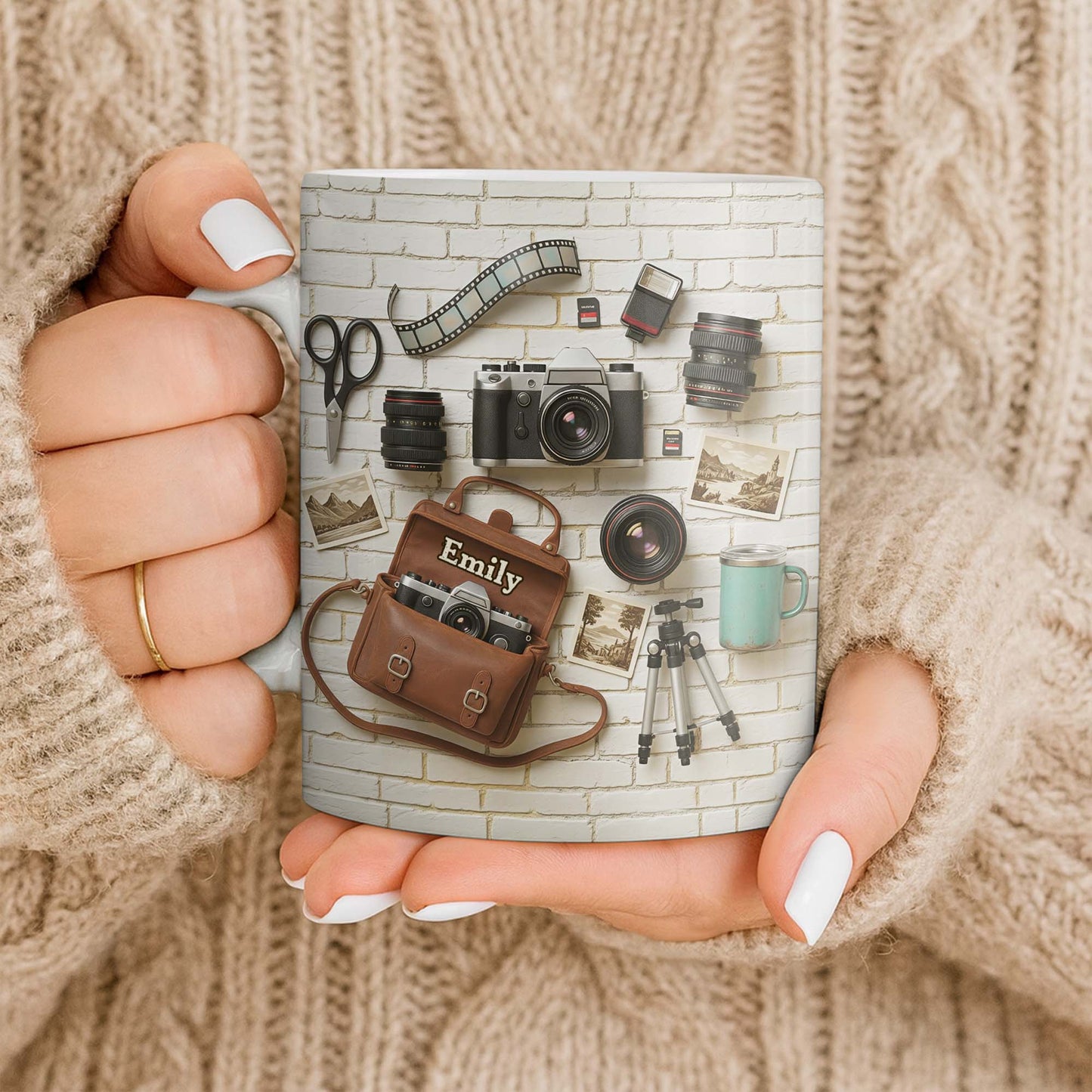 Capture The Moment With Classic Camera And Accessories - Personalized Custom Coffee Mug - JBS083_MG