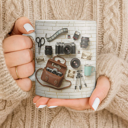 Capture The Moment With Classic Camera And Accessories - Personalized Custom Coffee Mug - JBS083_MG