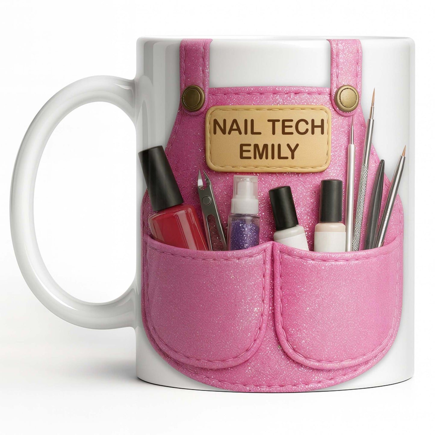 Nail Tech Essential Tools Design - Personalized Custom Coffee Mug - JBS088_MG