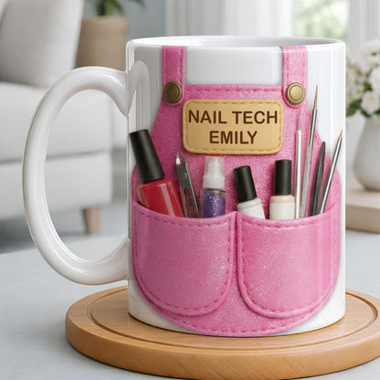 Nail Tech Essential Tools Design - Personalized Custom Coffee Mug - JBS088_MG