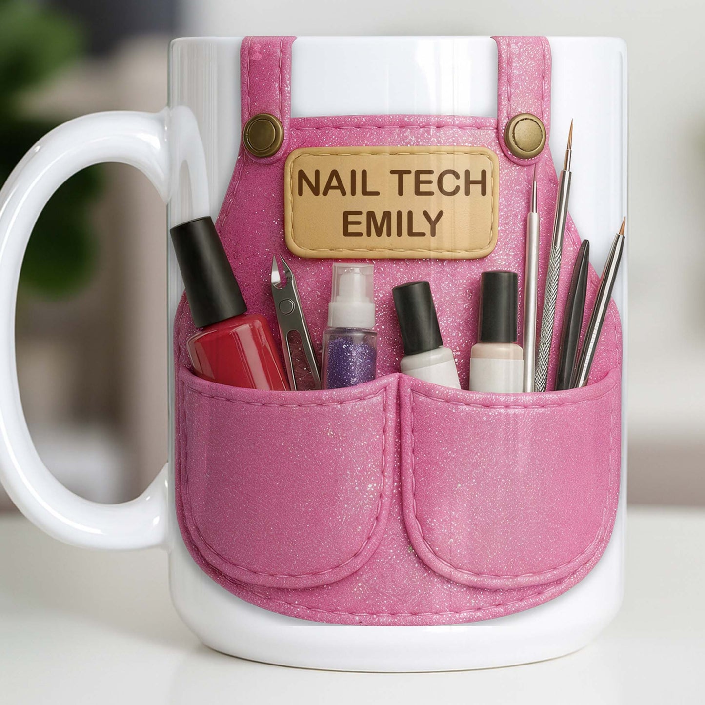 Nail Tech Essential Tools Design - Personalized Custom Coffee Mug - JBS088_MG