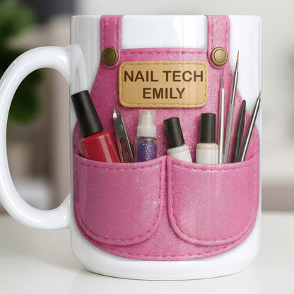 Nail Tech Essential Tools Design - Personalized Custom Coffee Mug - JBS088_MG