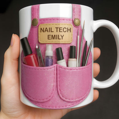 Nail Tech Essential Tools Design - Personalized Custom Coffee Mug - JBS088_MG