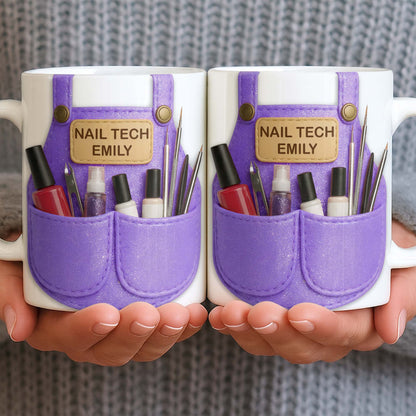 Nail Tech Essential Tools Design - Personalized Custom Coffee Mug - JBS088_MG