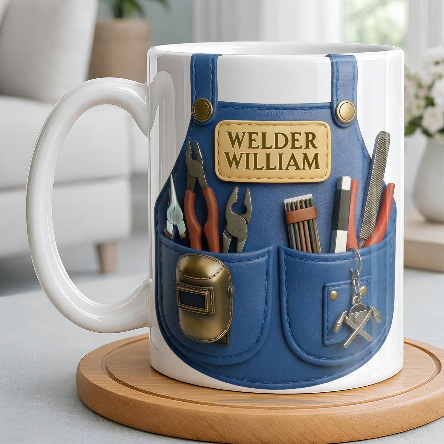 Customizable Welder Design With Tools - Personalized Custom Coffee Mug - JBS090_MG