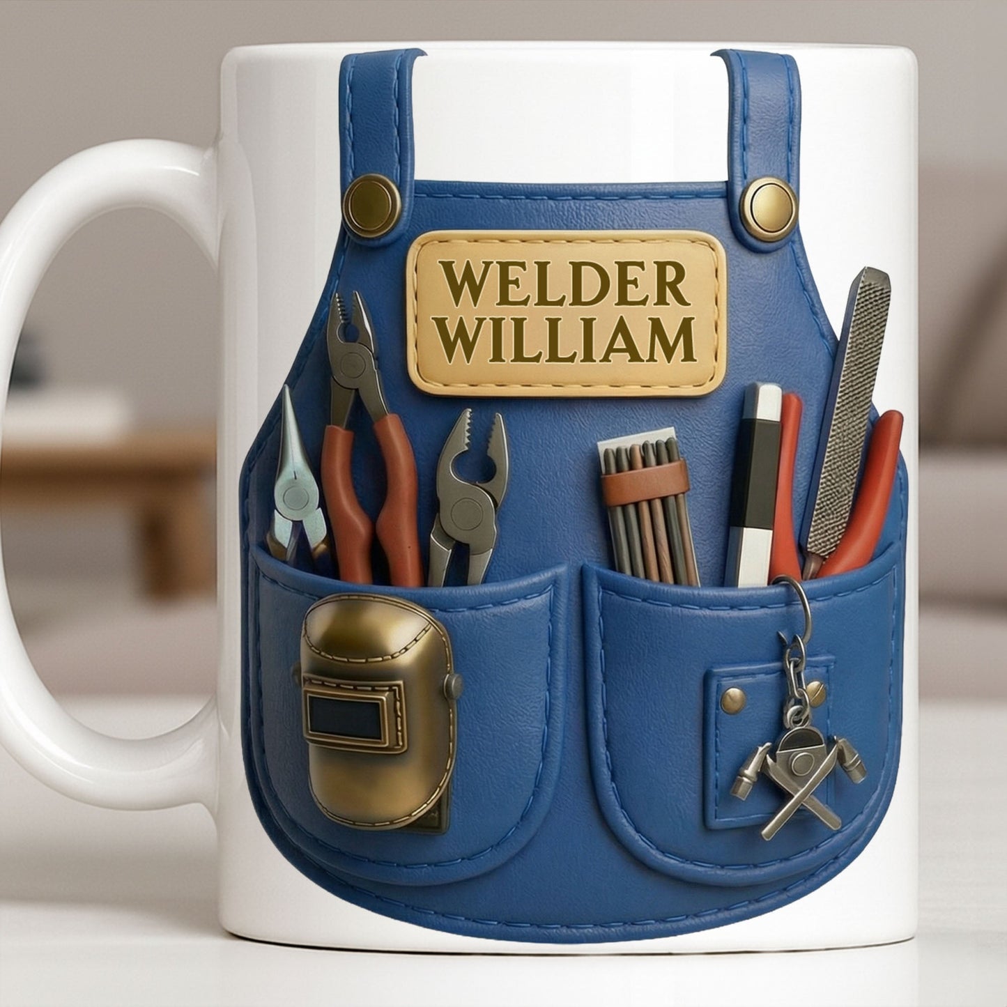 Customizable Welder Design With Tools - Personalized Custom Coffee Mug - JBS090_MG
