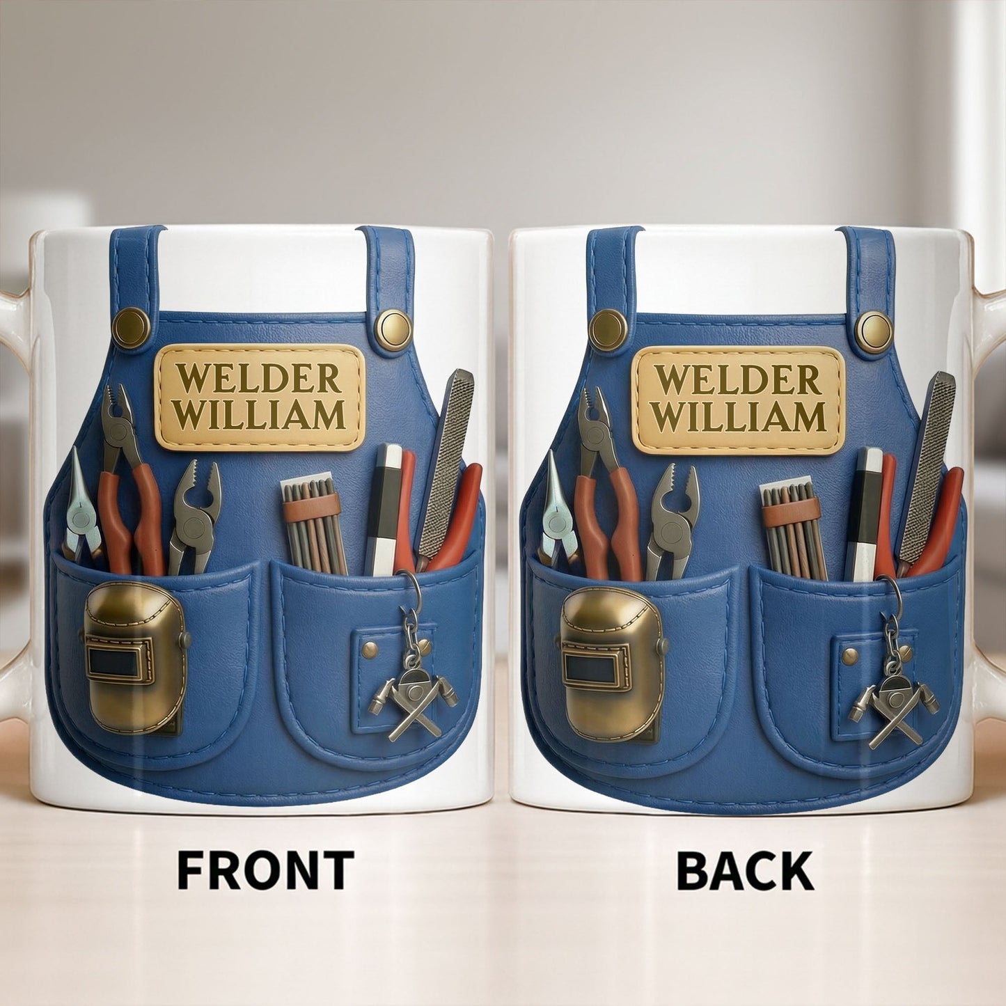 Customizable Welder Design With Tools - Personalized Custom Coffee Mug - JBS090_MG