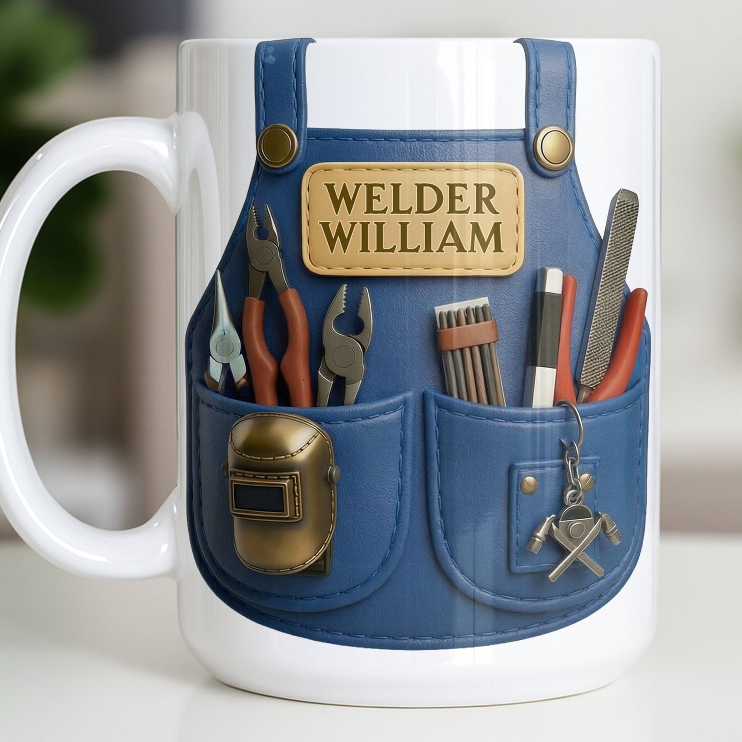 Customizable Welder Design With Tools - Personalized Custom Coffee Mug - JBS090_MG