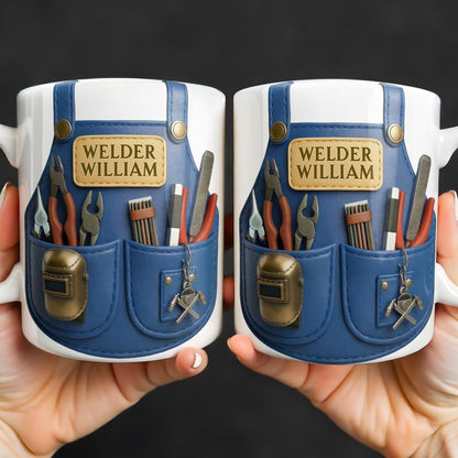 Customizable Welder Design With Tools - Personalized Custom Coffee Mug - JBS090_MG