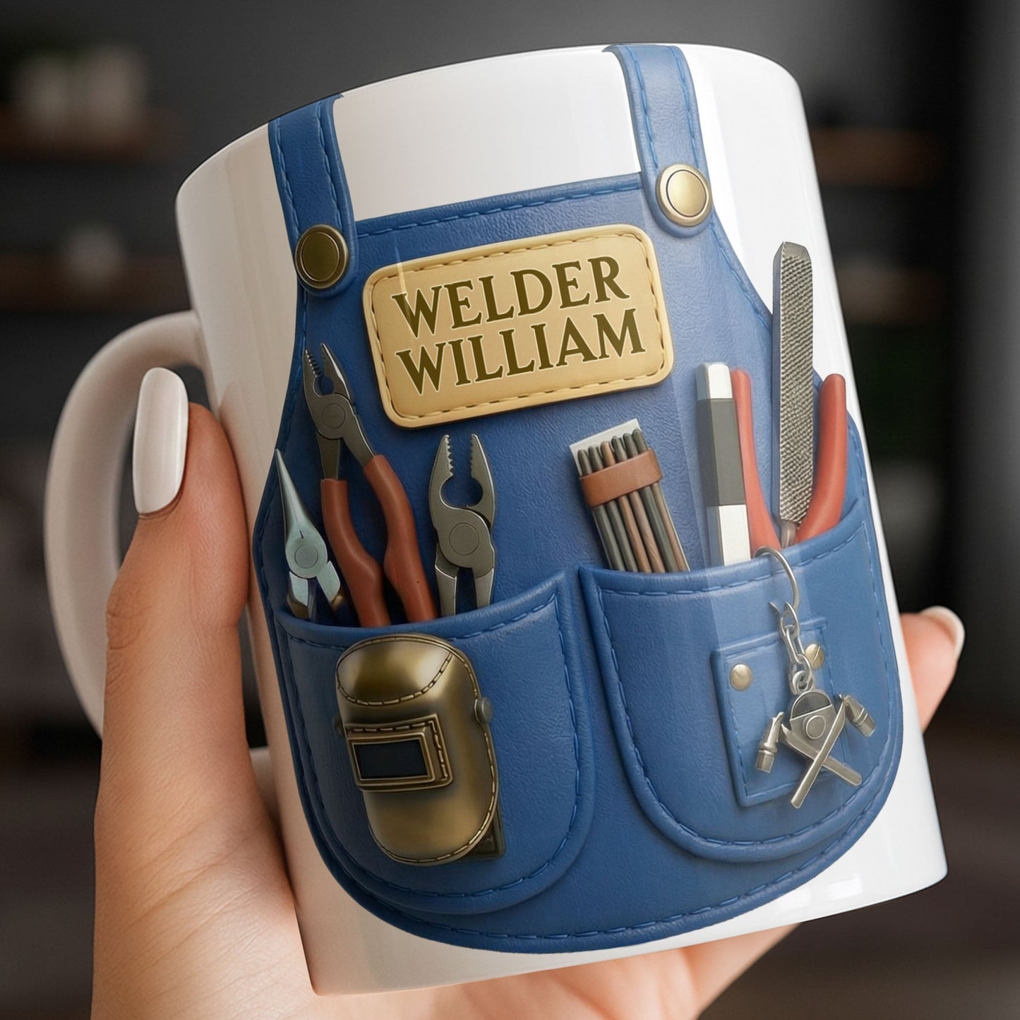 Customizable Welder Design With Tools - Personalized Custom Coffee Mug - JBS090_MG