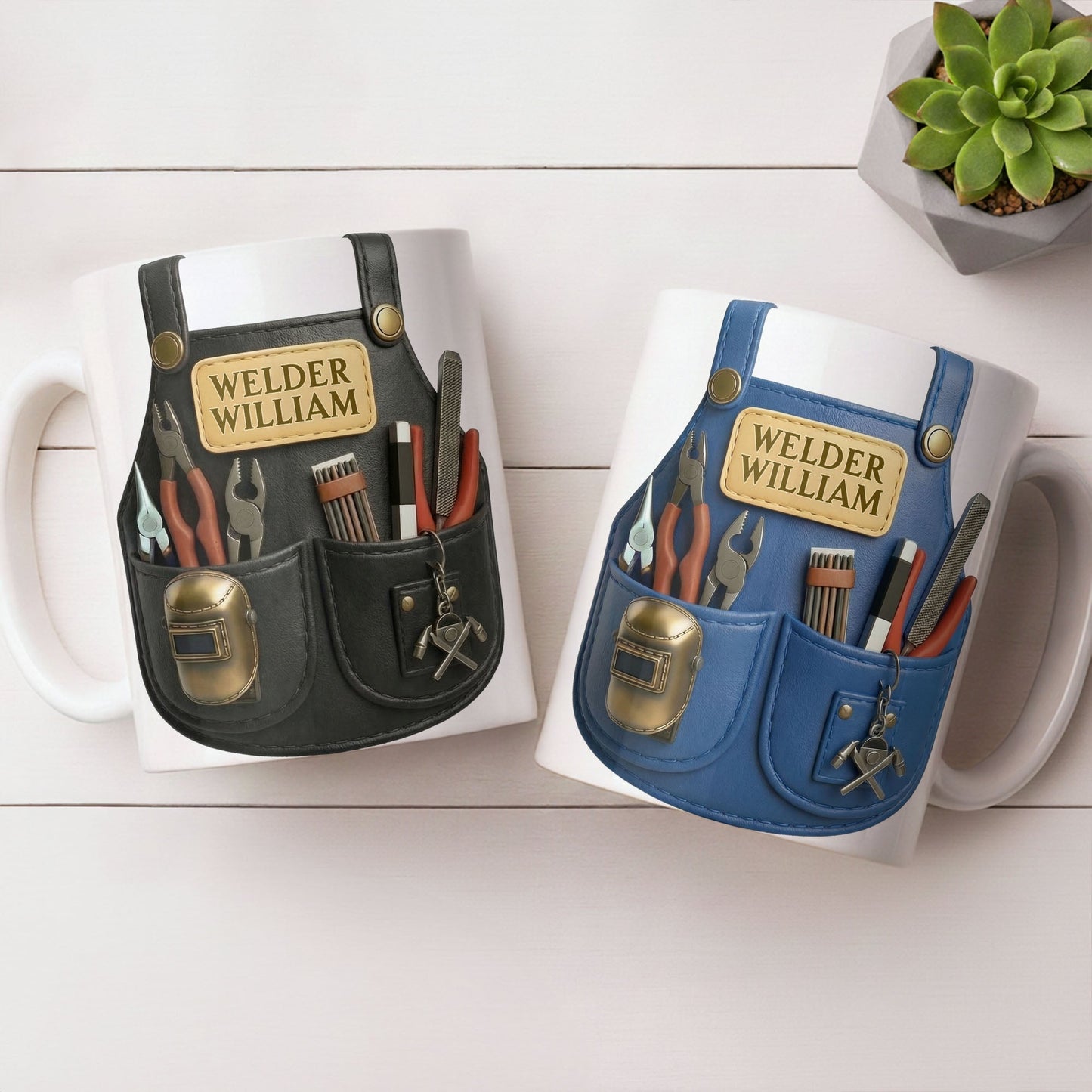 Customizable Welder Design With Tools - Personalized Custom Coffee Mug - JBS090_MG