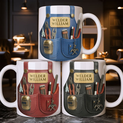 Customizable Welder Design With Tools - Personalized Custom Coffee Mug - JBS090_MG