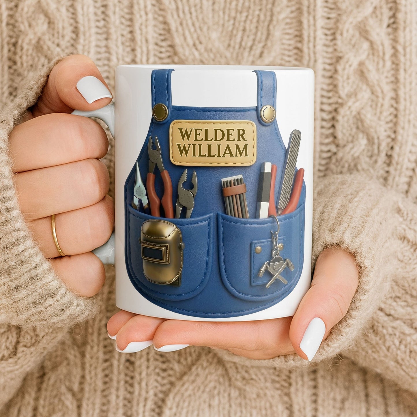 Customizable Welder Design With Tools - Personalized Custom Coffee Mug - JBS090_MG