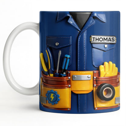 Celebrate Craftsmanship With Tool Belt Design - Personalized Custom Coffee Mug - JBS093_MG