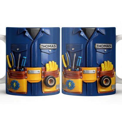 Celebrate Craftsmanship With Tool Belt Design - Personalized Custom Coffee Mug - JBS093_MG