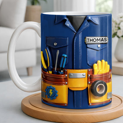 Celebrate Craftsmanship With Tool Belt Design - Personalized Custom Coffee Mug - JBS093_MG