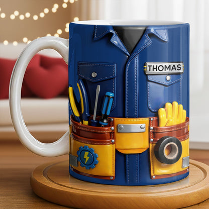 Celebrate Craftsmanship With Tool Belt Design - Personalized Custom Coffee Mug - JBS093_MG