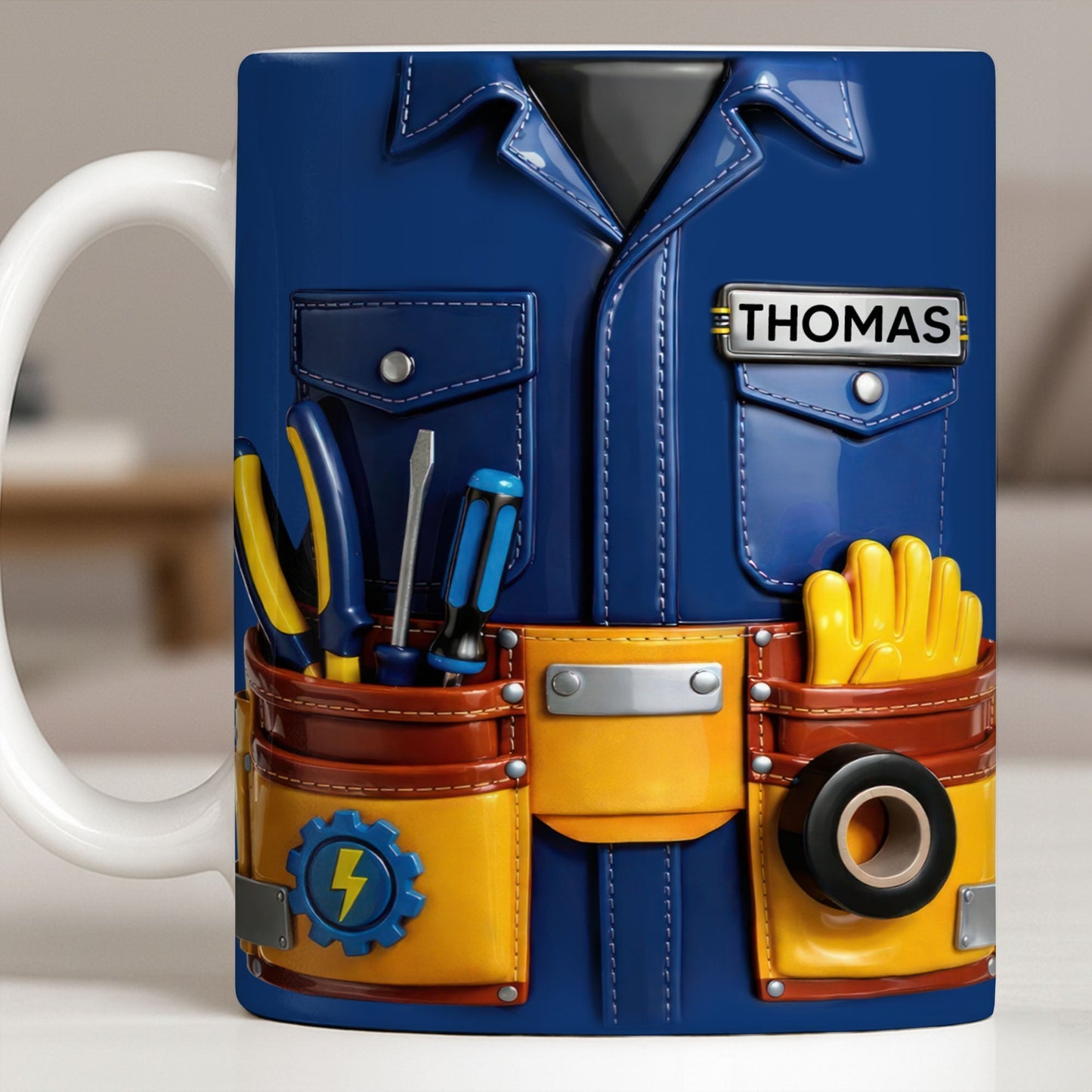 Celebrate Craftsmanship With Tool Belt Design - Personalized Custom Coffee Mug - JBS093_MG