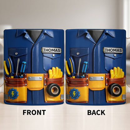 Celebrate Craftsmanship With Tool Belt Design - Personalized Custom Coffee Mug - JBS093_MG