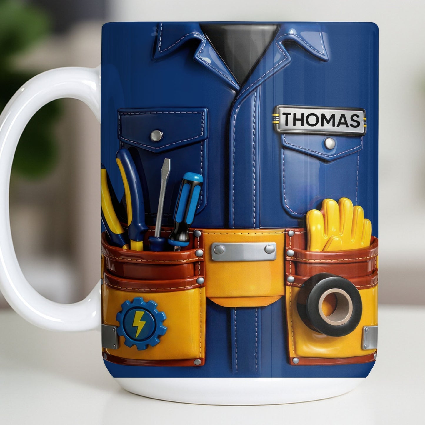 Celebrate Craftsmanship With Tool Belt Design - Personalized Custom Coffee Mug - JBS093_MG