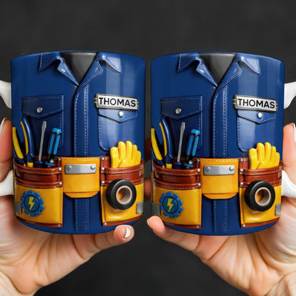 Celebrate Craftsmanship With Tool Belt Design - Personalized Custom Coffee Mug - JBS093_MG
