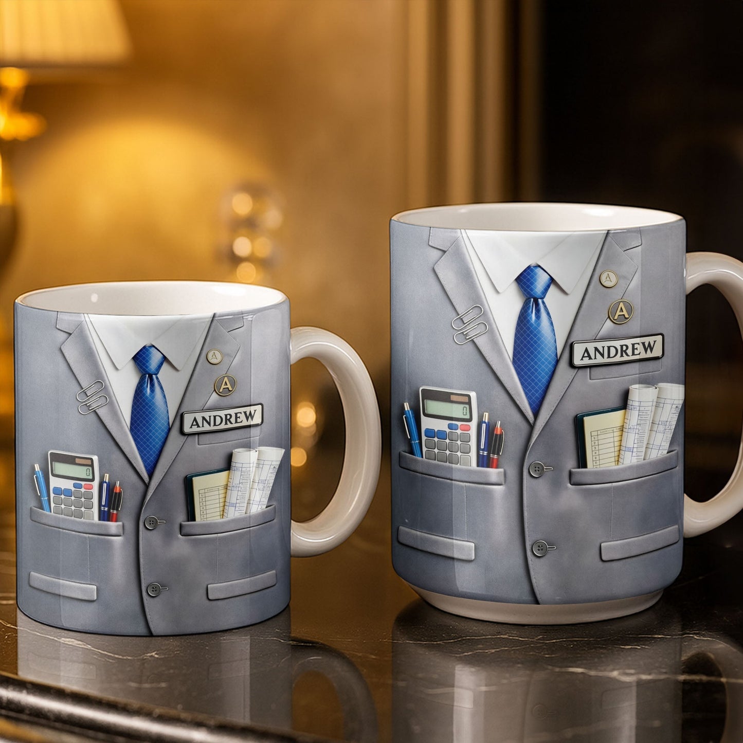 Perfect Gift For The Professional With Business Suit Design - Personalized Custom Coffee Mug - JBS098_MG