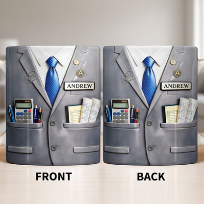 Perfect Gift For The Professional With Business Suit Design - Personalized Custom Coffee Mug - JBS098_MG