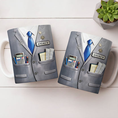 Perfect Gift For The Professional With Business Suit Design - Personalized Custom Coffee Mug - JBS098_MG
