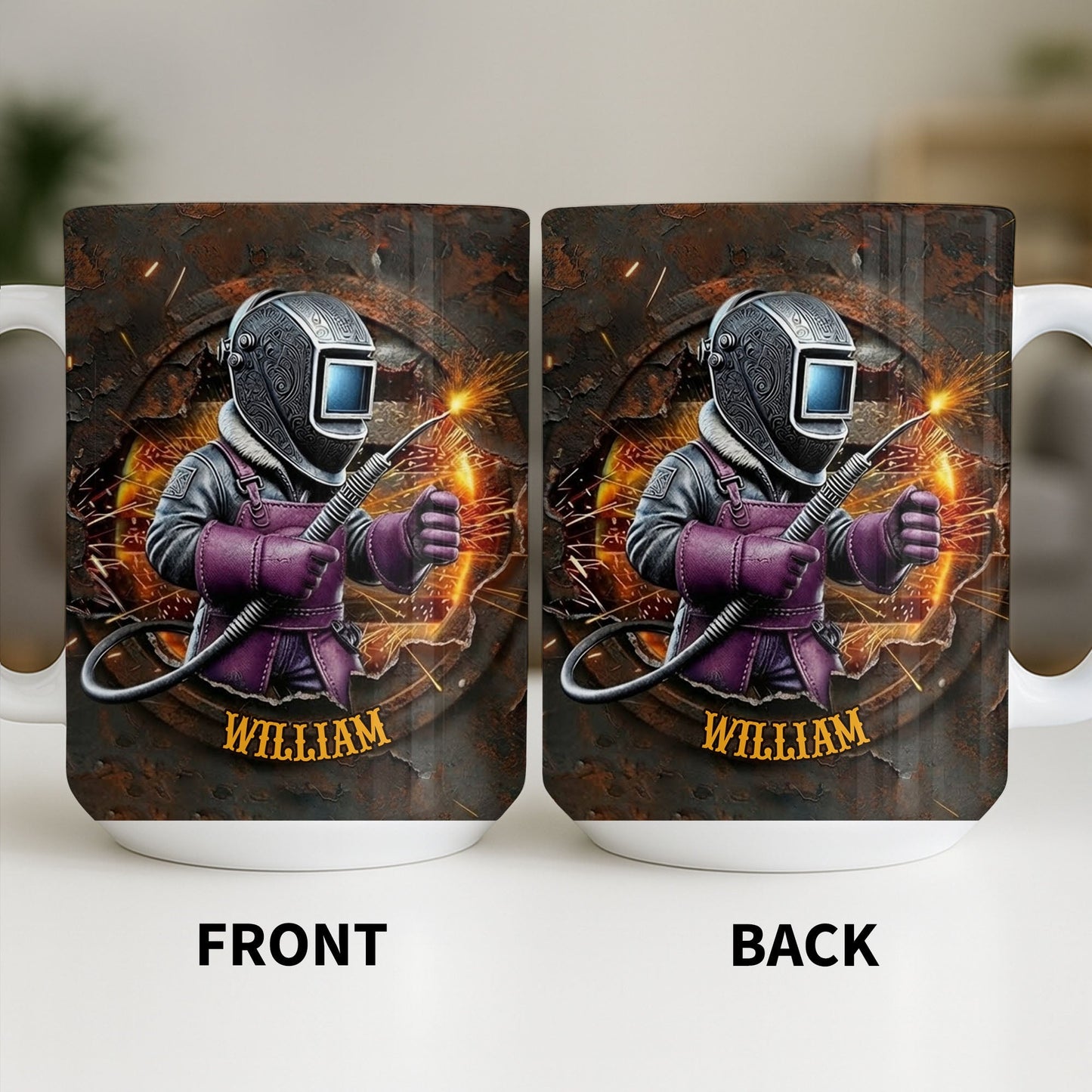 Customize Your Unique Welder Coffee Mug - Personalized Custom Coffee Mug - JBS102_MG