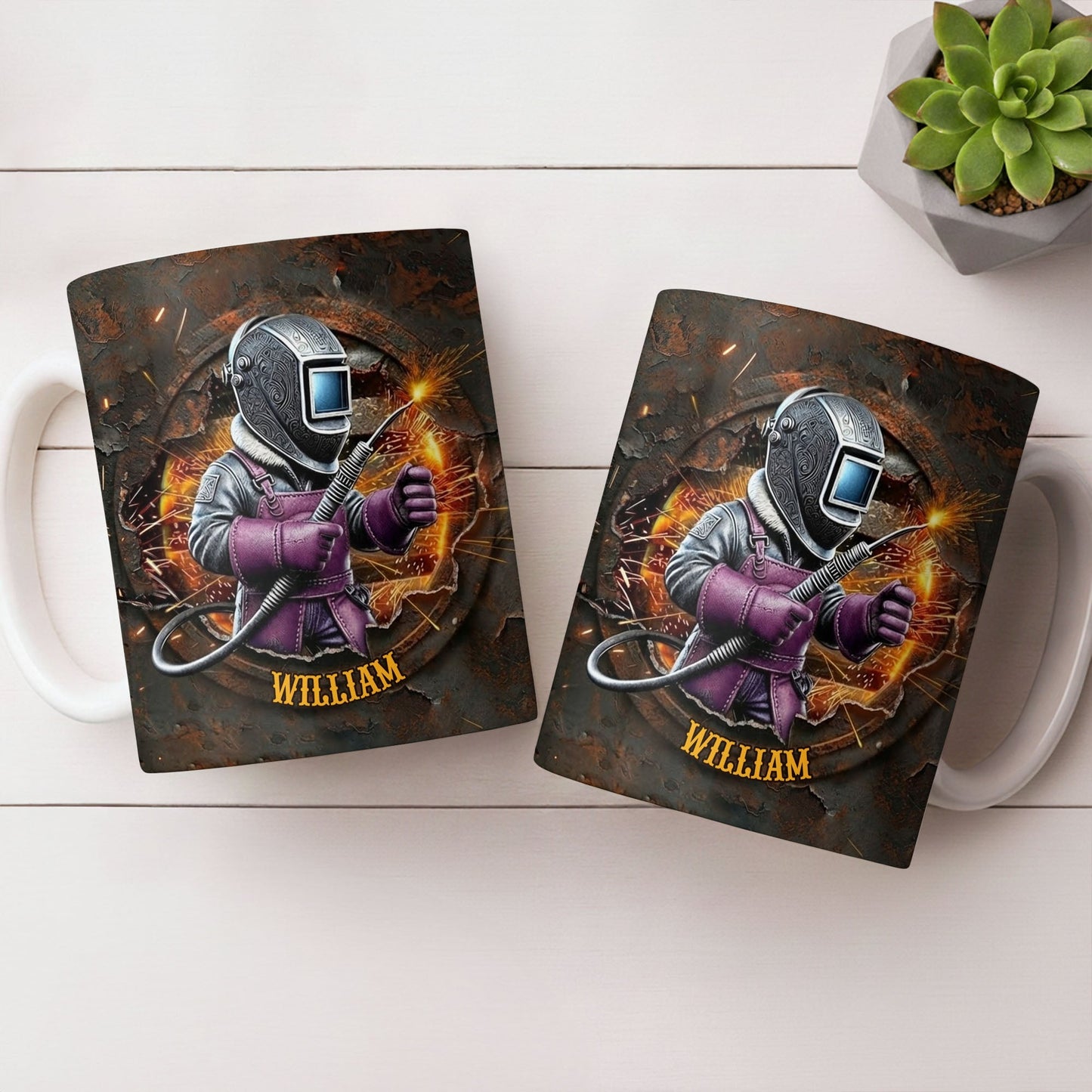 Customize Your Unique Welder Coffee Mug - Personalized Custom Coffee Mug - JBS102_MG