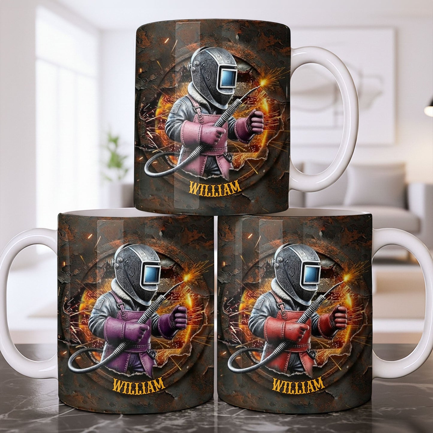 Customize Your Unique Welder Coffee Mug - Personalized Custom Coffee Mug - JBS102_MG