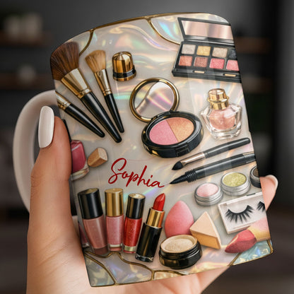 Capture The Elegance And Style Of Beauty Routine - Personalized Custom Coffee Mug - JBS105_MG