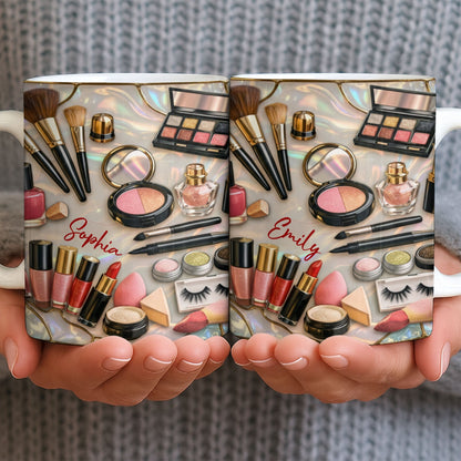 Capture The Elegance And Style Of Beauty Routine - Personalized Custom Coffee Mug - JBS105_MG