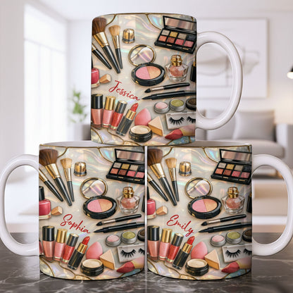 Capture The Elegance And Style Of Beauty Routine - Personalized Custom Coffee Mug - JBS105_MG