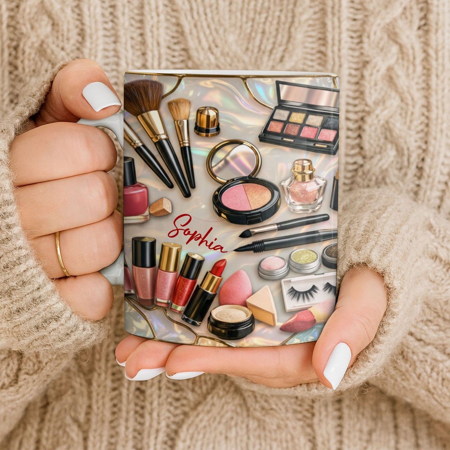 Capture The Elegance And Style Of Beauty Routine - Personalized Custom Coffee Mug - JBS105_MG