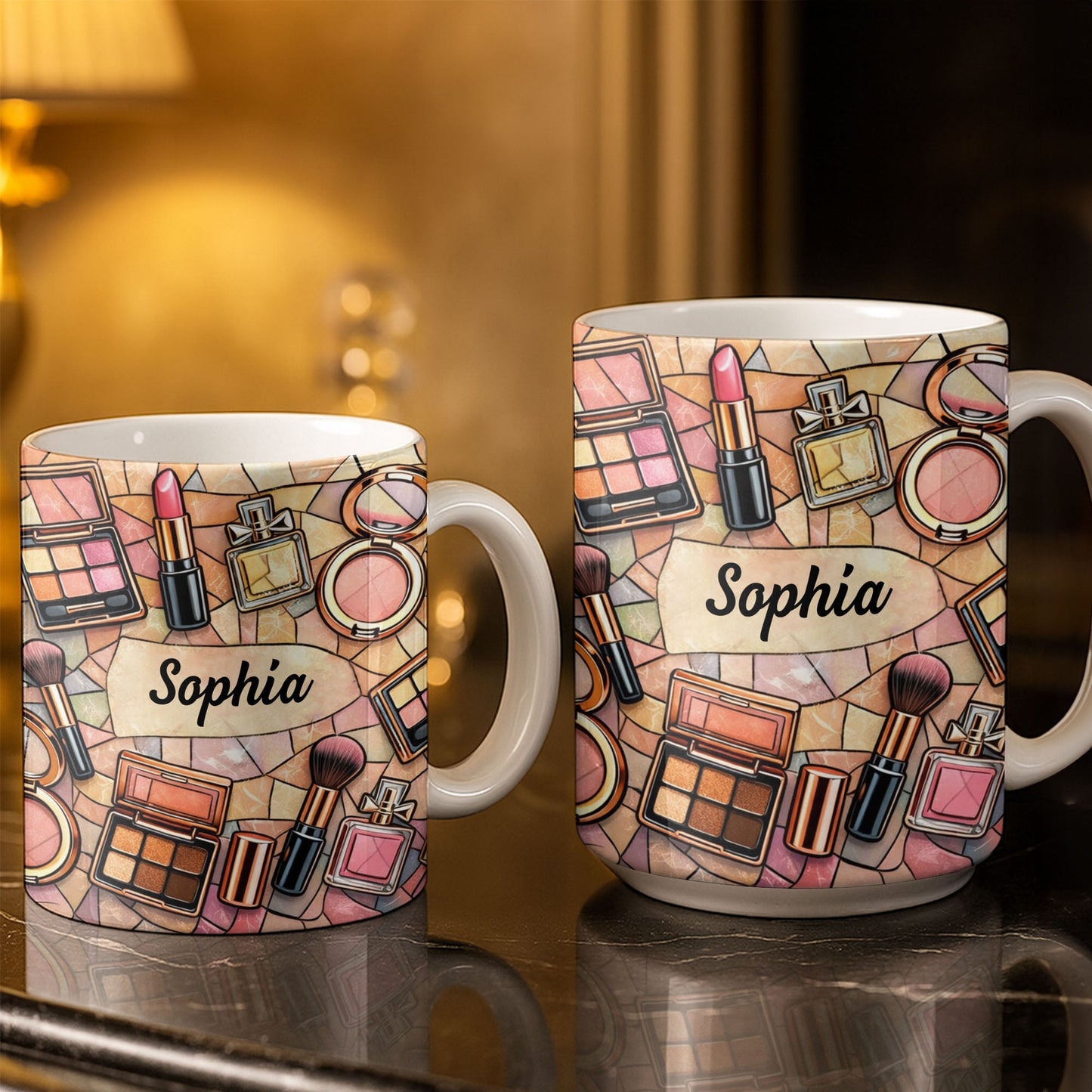 My Makeup, Lipstick And Perfume - Personalized Custom Coffee Mug - JBS118_MG